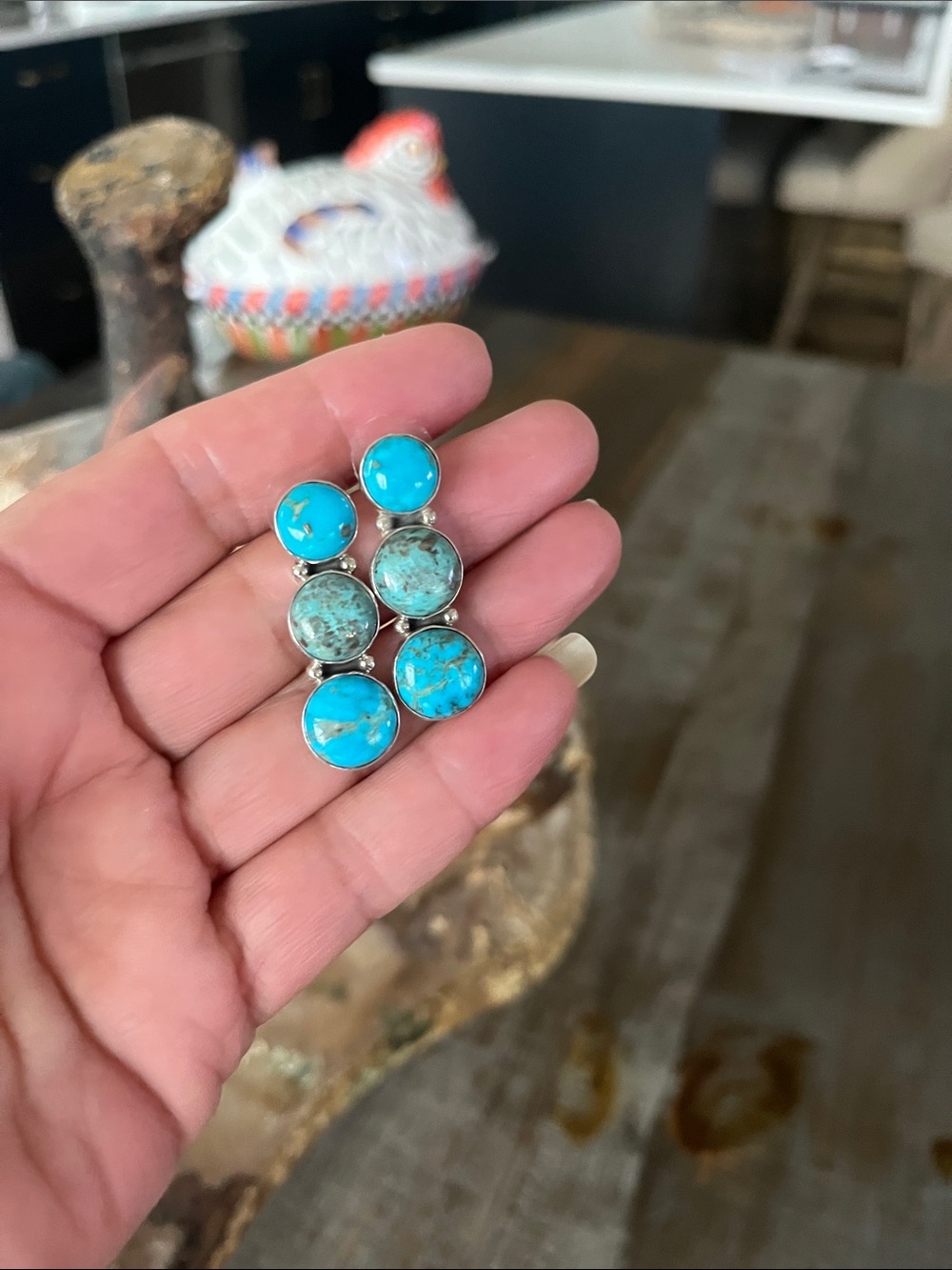 🦋DO NOT PURCHASE ON RESERVE FOR ANGEL🦋 Navajo Turquoise Drop Earrings